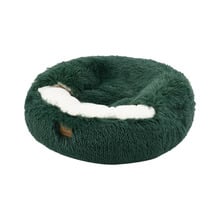 Hooded Donut Faux Fur Dog Bed